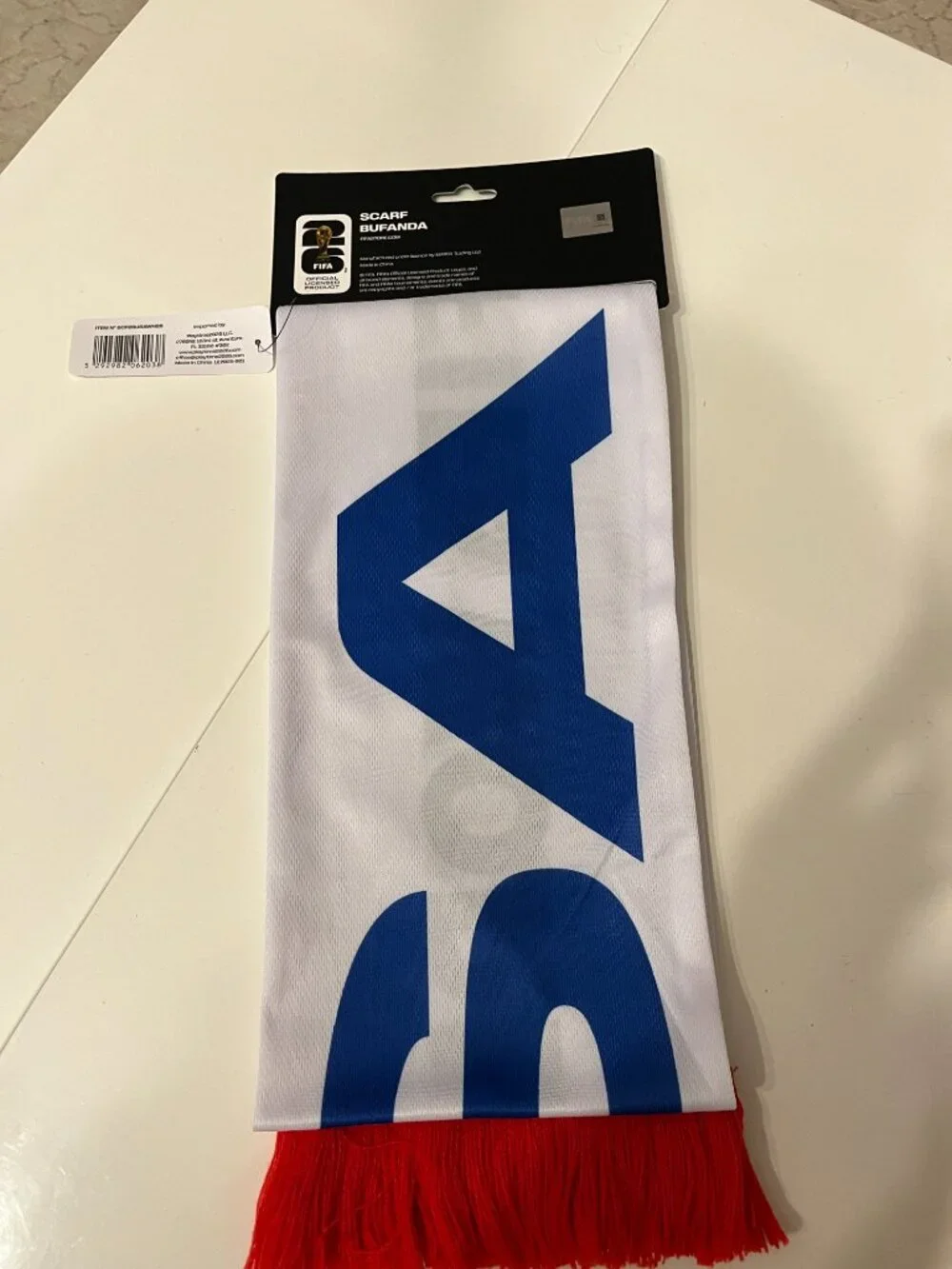 FIFA Red White Blue & Black Scarf (Collector item - Official Merch)  NWT